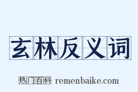 玄林反义词是什么意思的图片